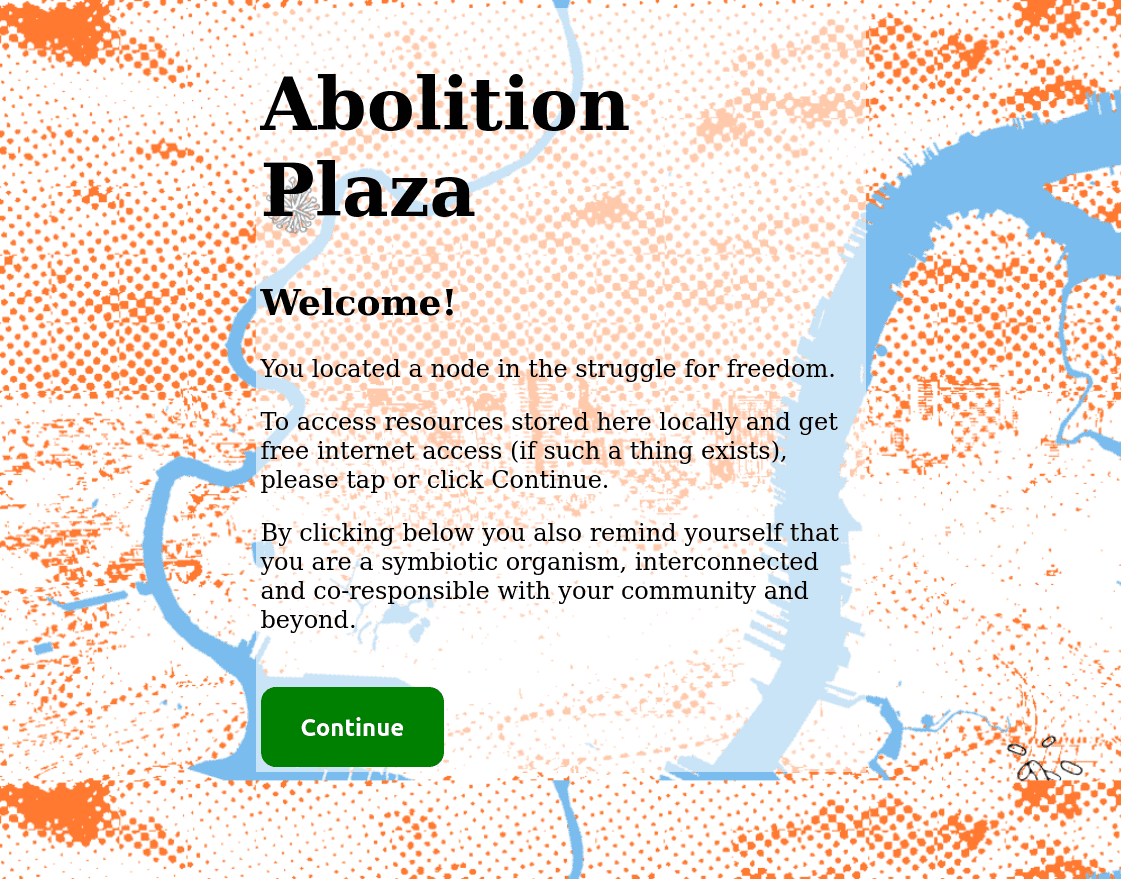 Splash page
